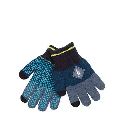 Boys' multi-coloured geometric patterned gloves